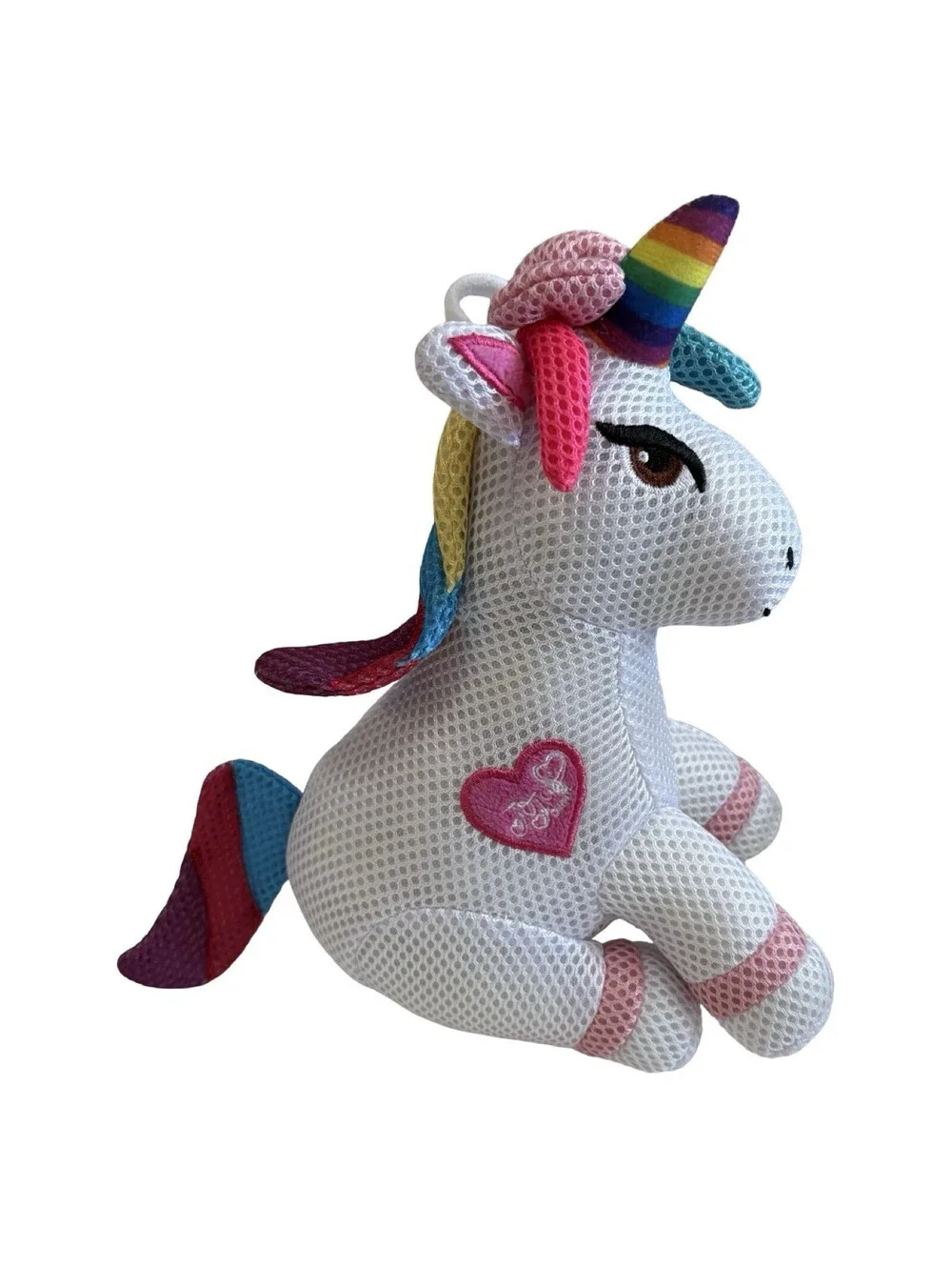 Jojo Siwa White Rainbow Unicorn Mesh Plush 10 Inches Sitting 2020